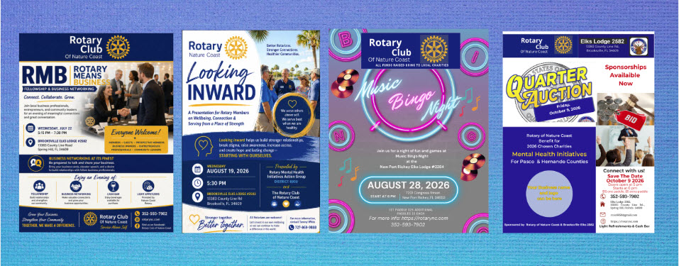 Rotary Club of Nature Coast Upcoming Events